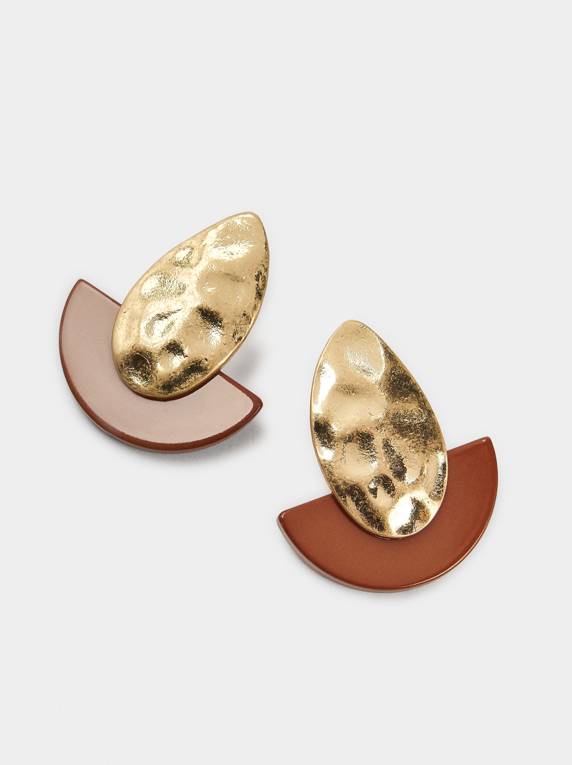 Resin fan earrings