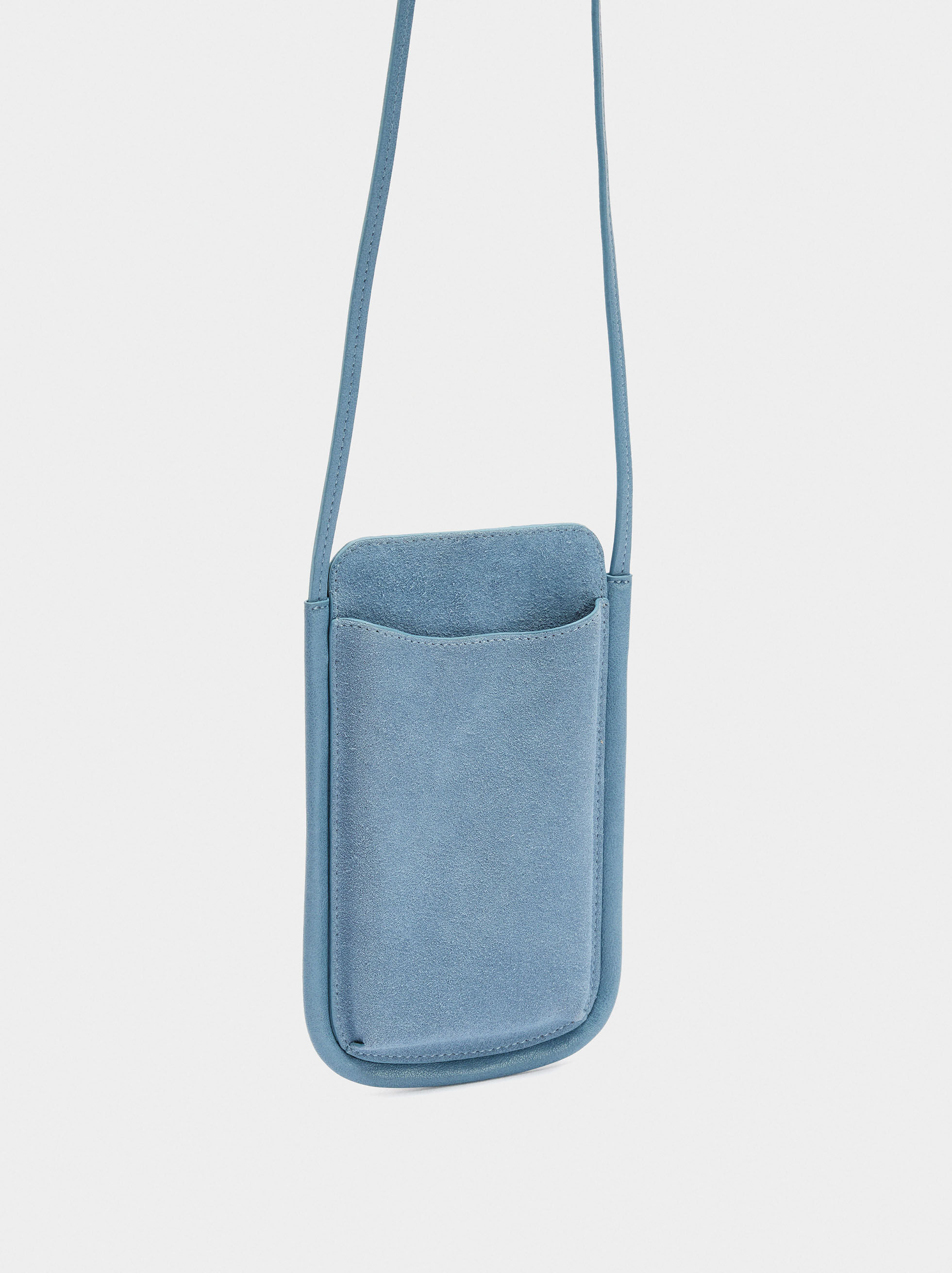 Leather-Trimmed Phone Bag