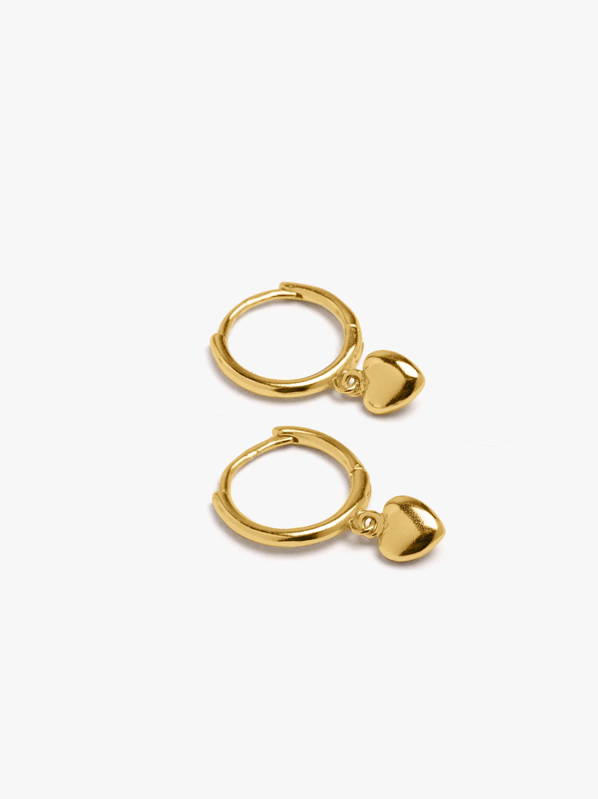 18K Gold Plated Heart Pendant - 925 Sterling Silver