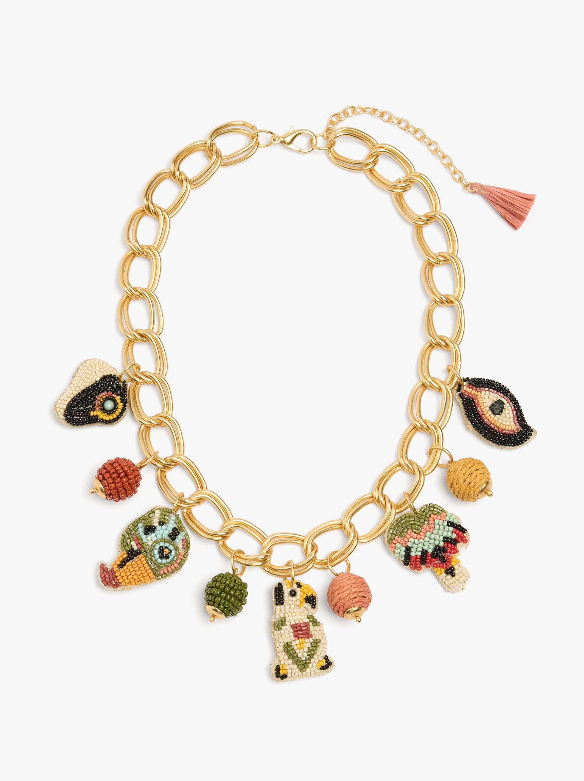 Multicolor Beaded Link Choker