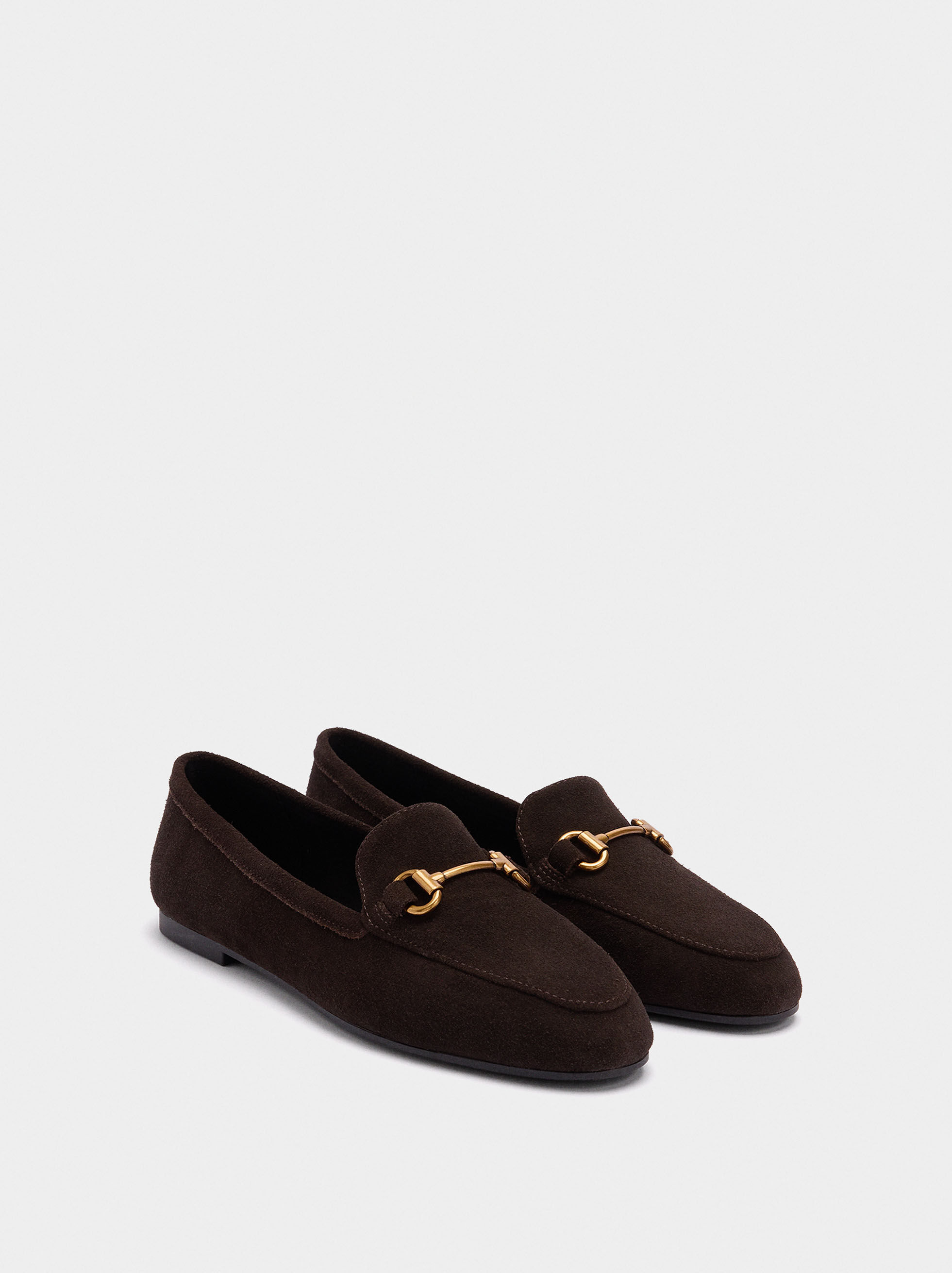 Leather buckle moccasins