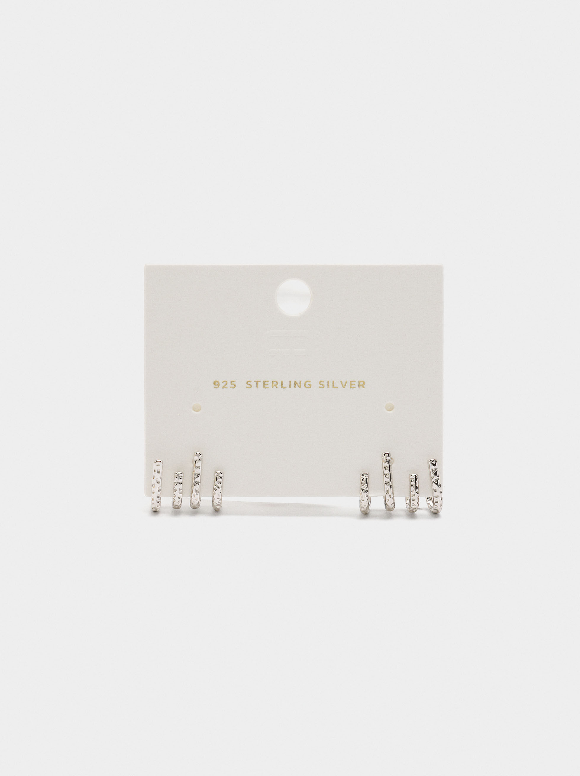 Multiple Hoops with Zirconias - 925 Sterling Silver
