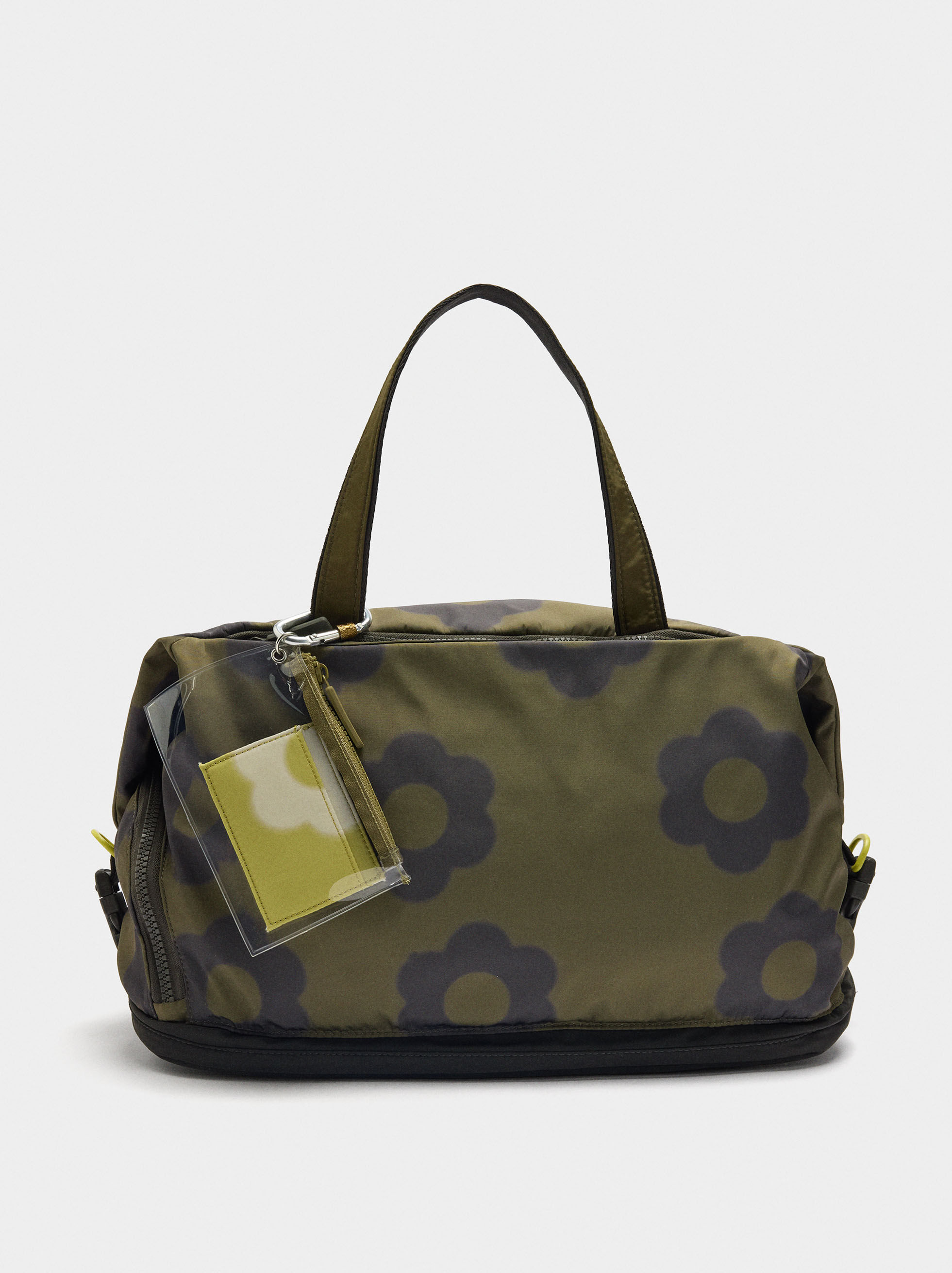 Floral Printed Nylon Sports Bag