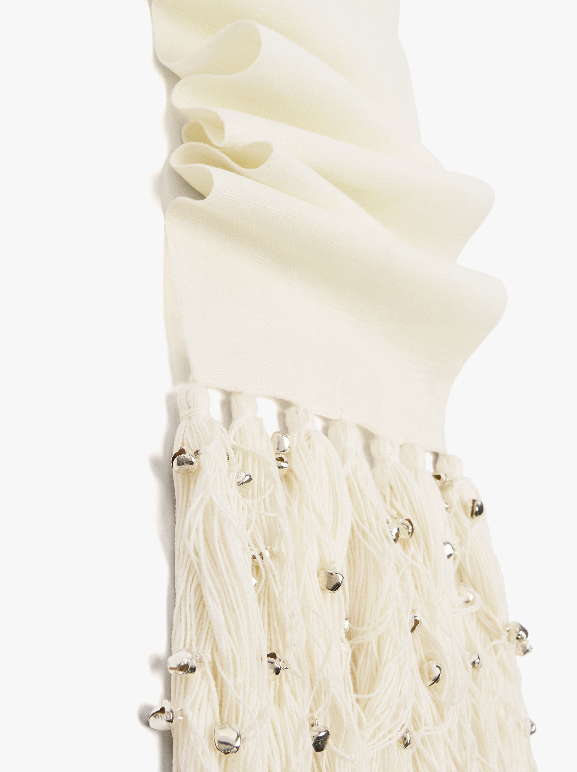 Cotton and linen blend scarf