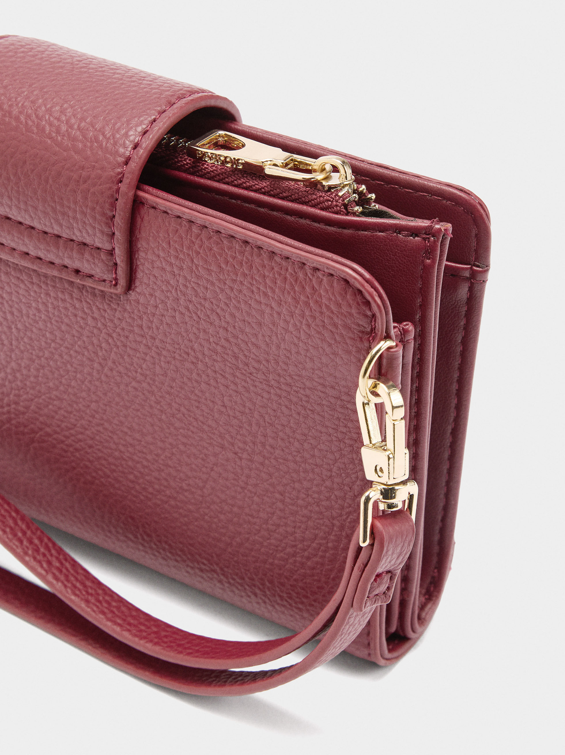 Coin purse with phone pocket