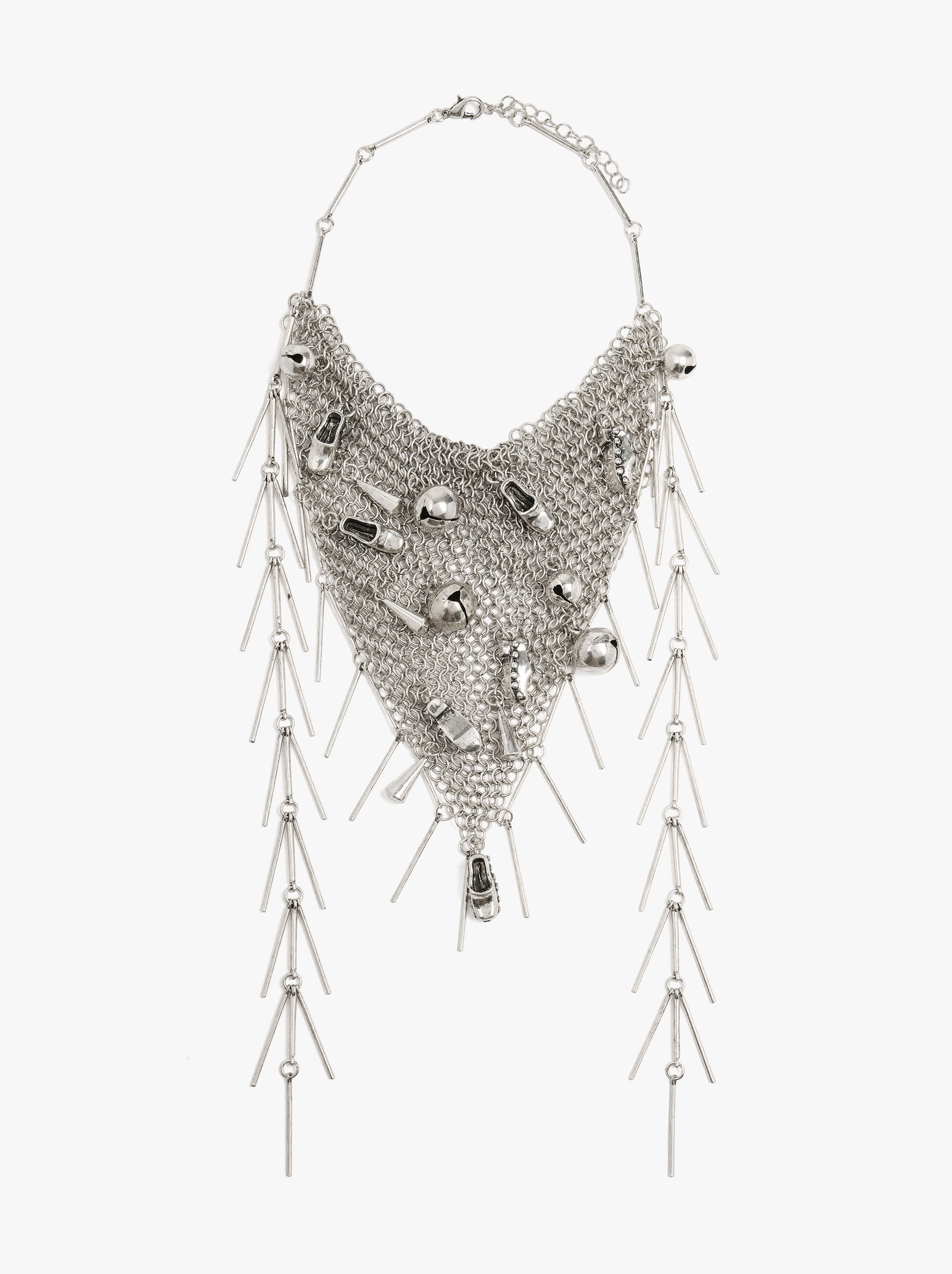 Choker with jingles, heels, and bars