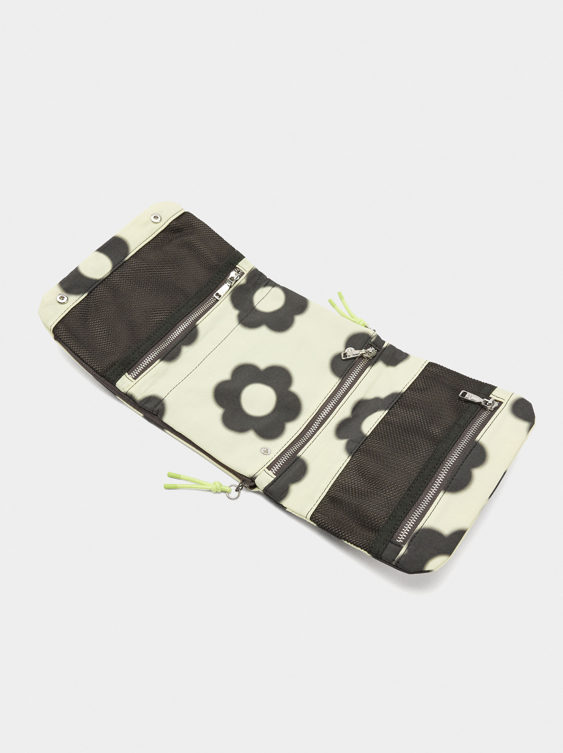 Floral printed nylon multipurpose bag