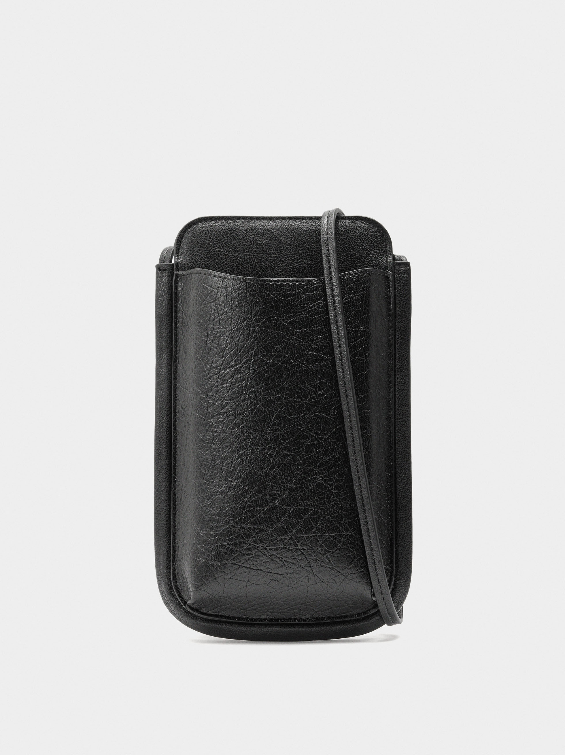 Cracked-effect mobile phone bag