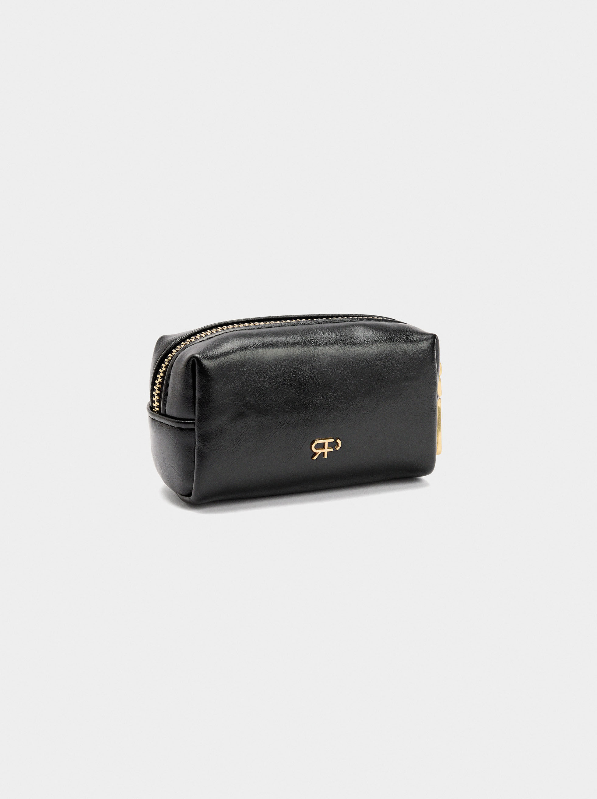 Coin purse with varnished effect