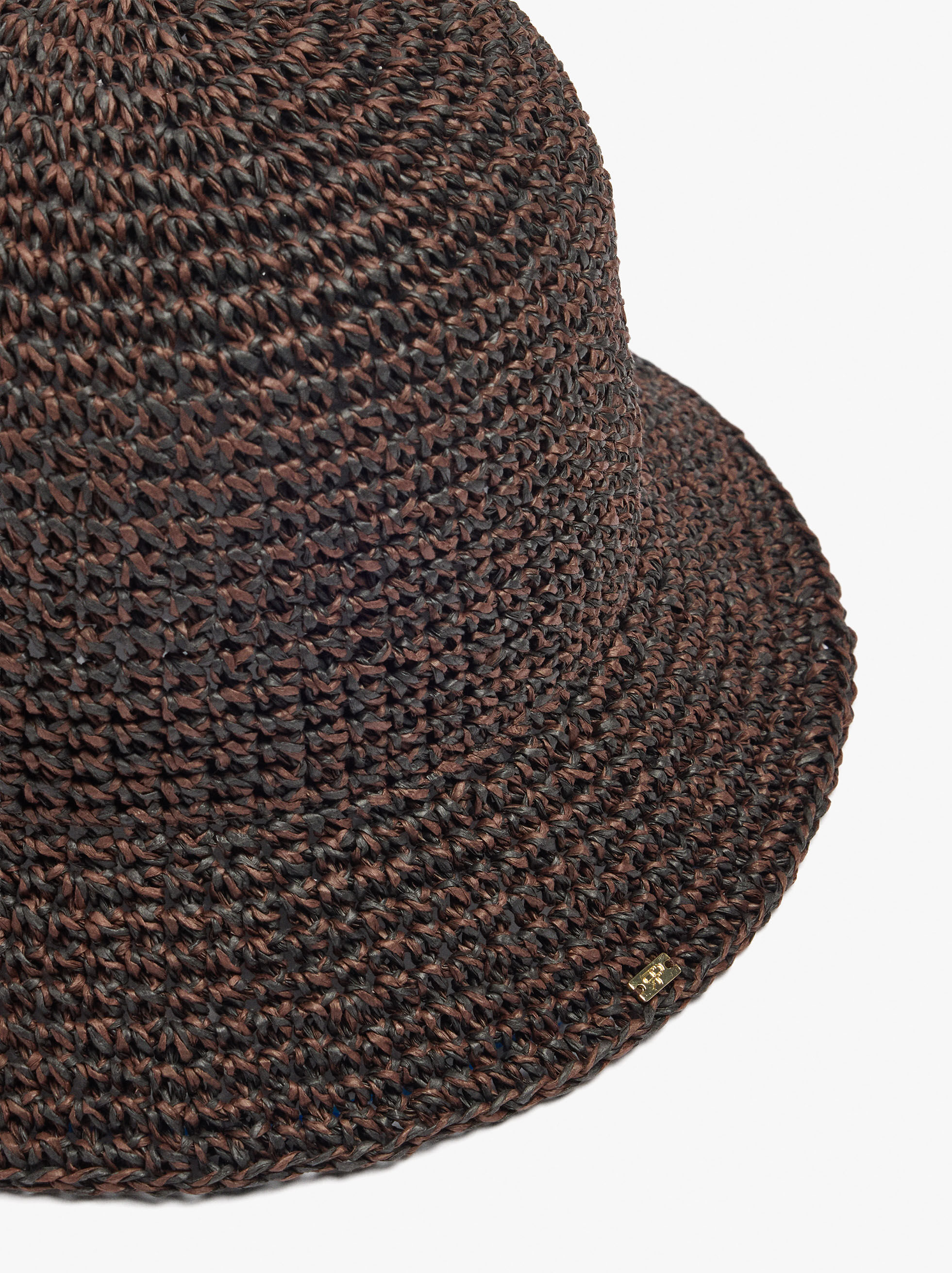 Straw-effect bucket hat