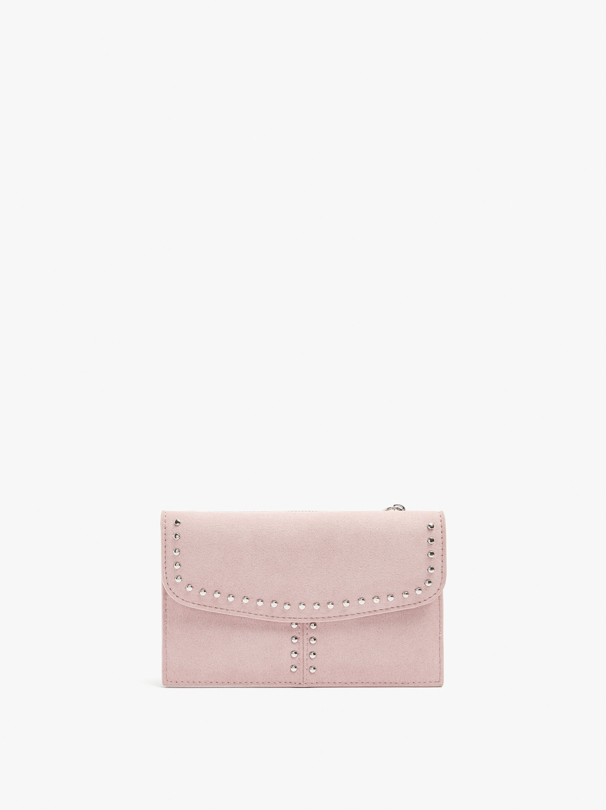 Multi-purpose bag with metal studs and leather effect