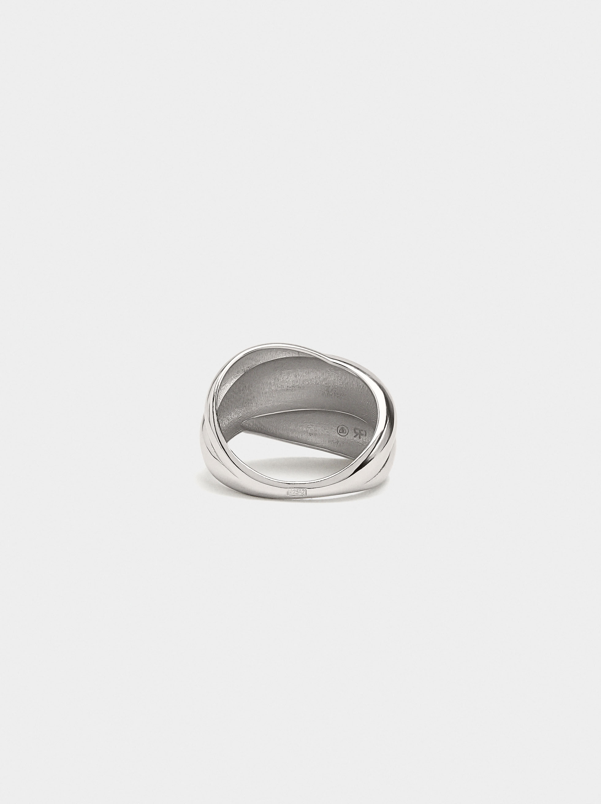 Round textured ring - 925 sterling silver