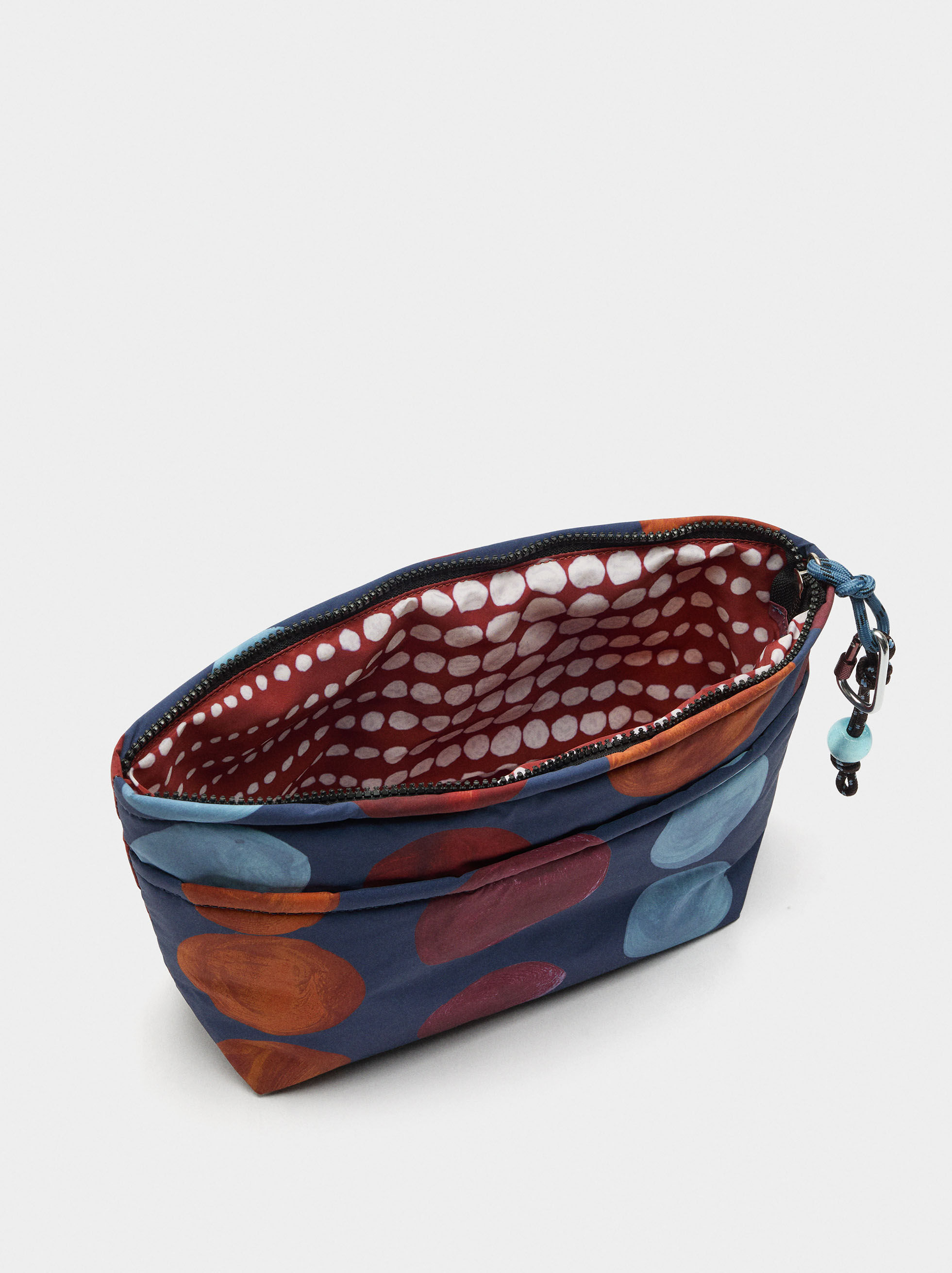 Printed nylon cosmetic bag